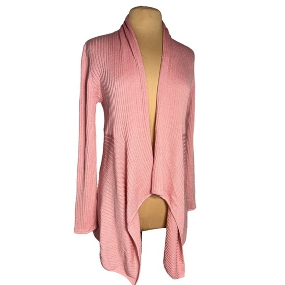 ST. JOHN pink open front cardigan size M - Picture 3 of 8